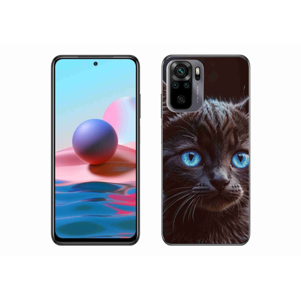 Gélový kryt mmCase na Xiaomi Redmi Note 10 - čierne mačiatko 2