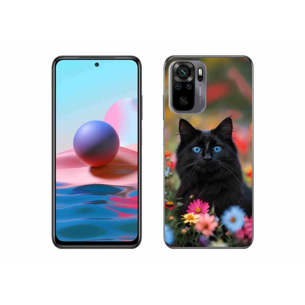 Gélový kryt mmCase na Xiaomi Redmi Note 10 - čierne mačiatko 4