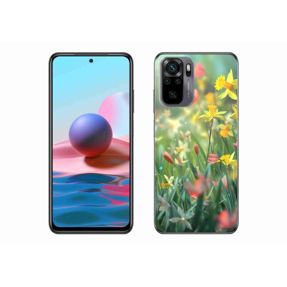 Gélový kryt mmCase na Xiaomi Redmi Note 10 - jarné kvety