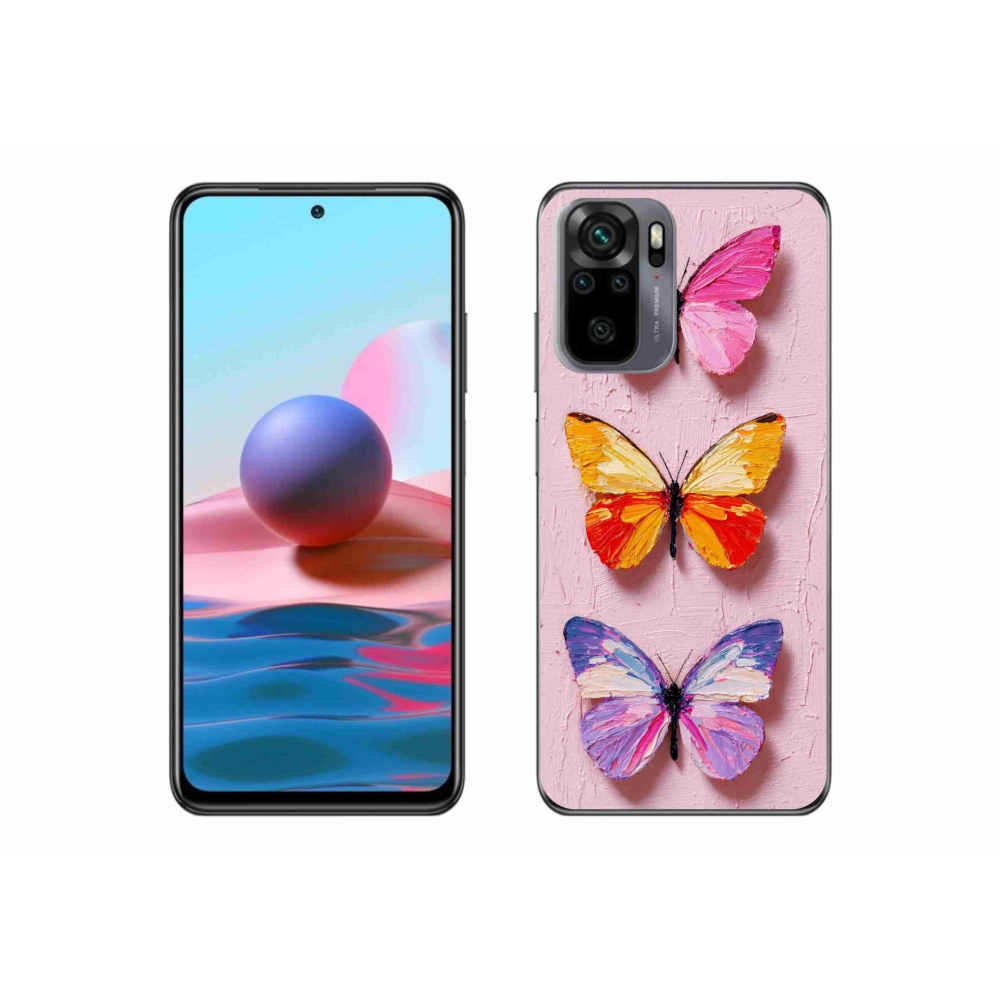 Gélový kryt mmCase na Xiaomi Redmi Note 10 - motýlia trojica