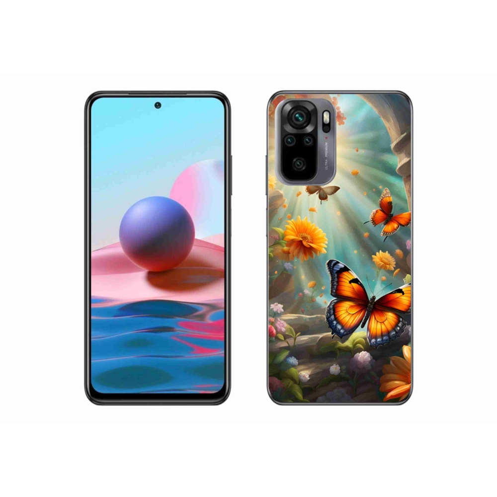 Gélový kryt mmCase na Xiaomi Redmi Note 10 - motýlia záhrada 2