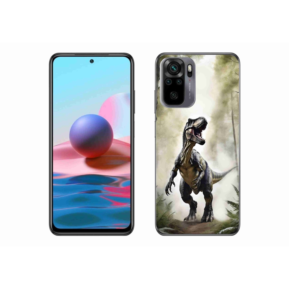 Gélový kryt mmCase na Xiaomi Redmi Note 10 - naštvaný T-Rex