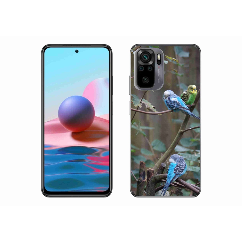 Gélový kryt mmCase na Xiaomi Redmi Note 10 - papagáje na vetve