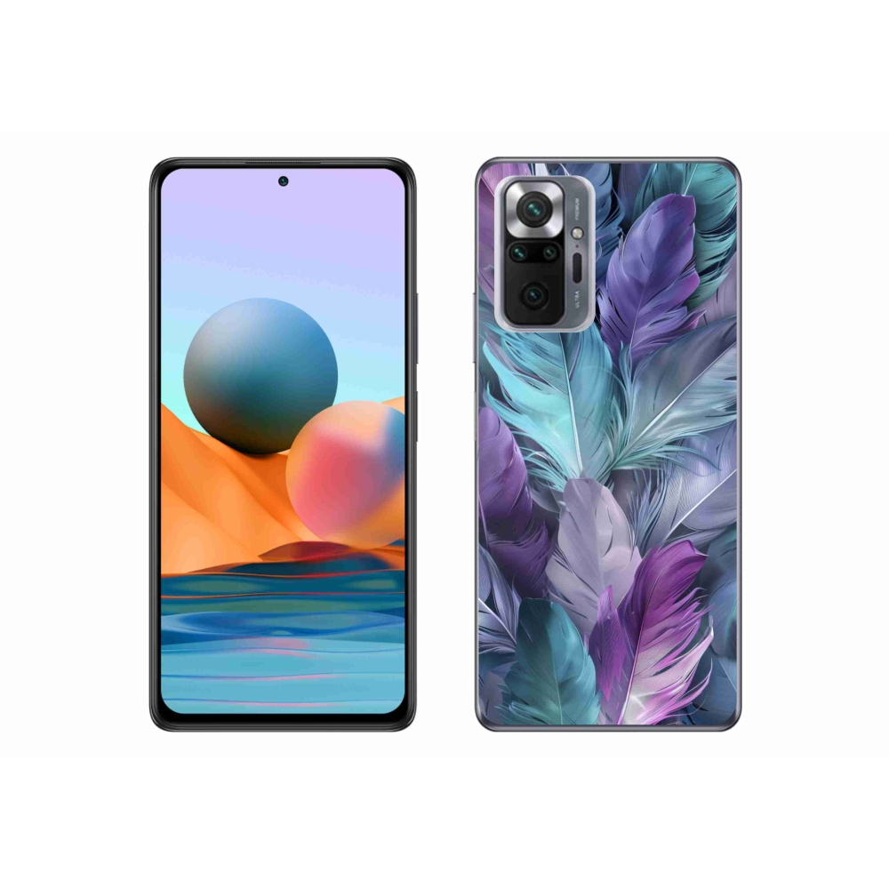 Gélový kryt mmCase na Xiaomi Redmi Note 10 Pro - farebné perie 2