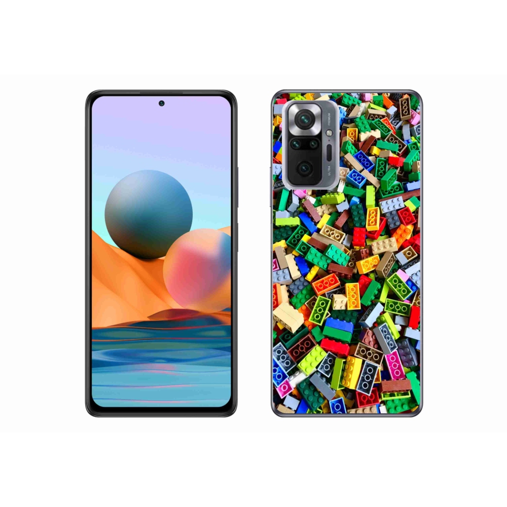 Gélový kryt mmCase na Xiaomi Redmi Note 10 Pro - farebné stavebné kocky