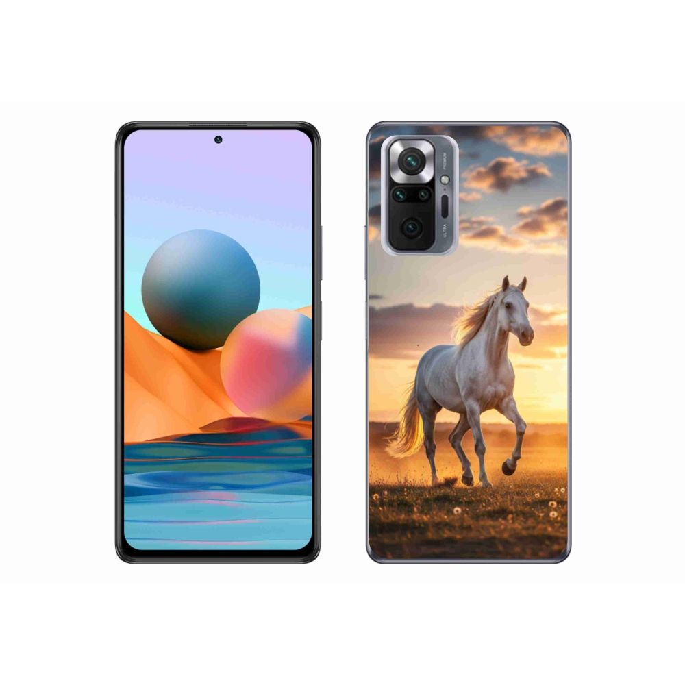 Gélový kryt mmCase na Xiaomi Redmi Note 10 Pro - bežiaci biely kôň 2