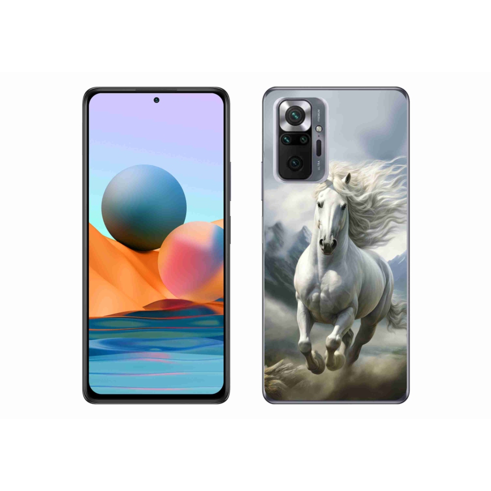 Gélový kryt mmCase na Xiaomi Redmi Note 10 Pro - bežiaci biely kôň 3