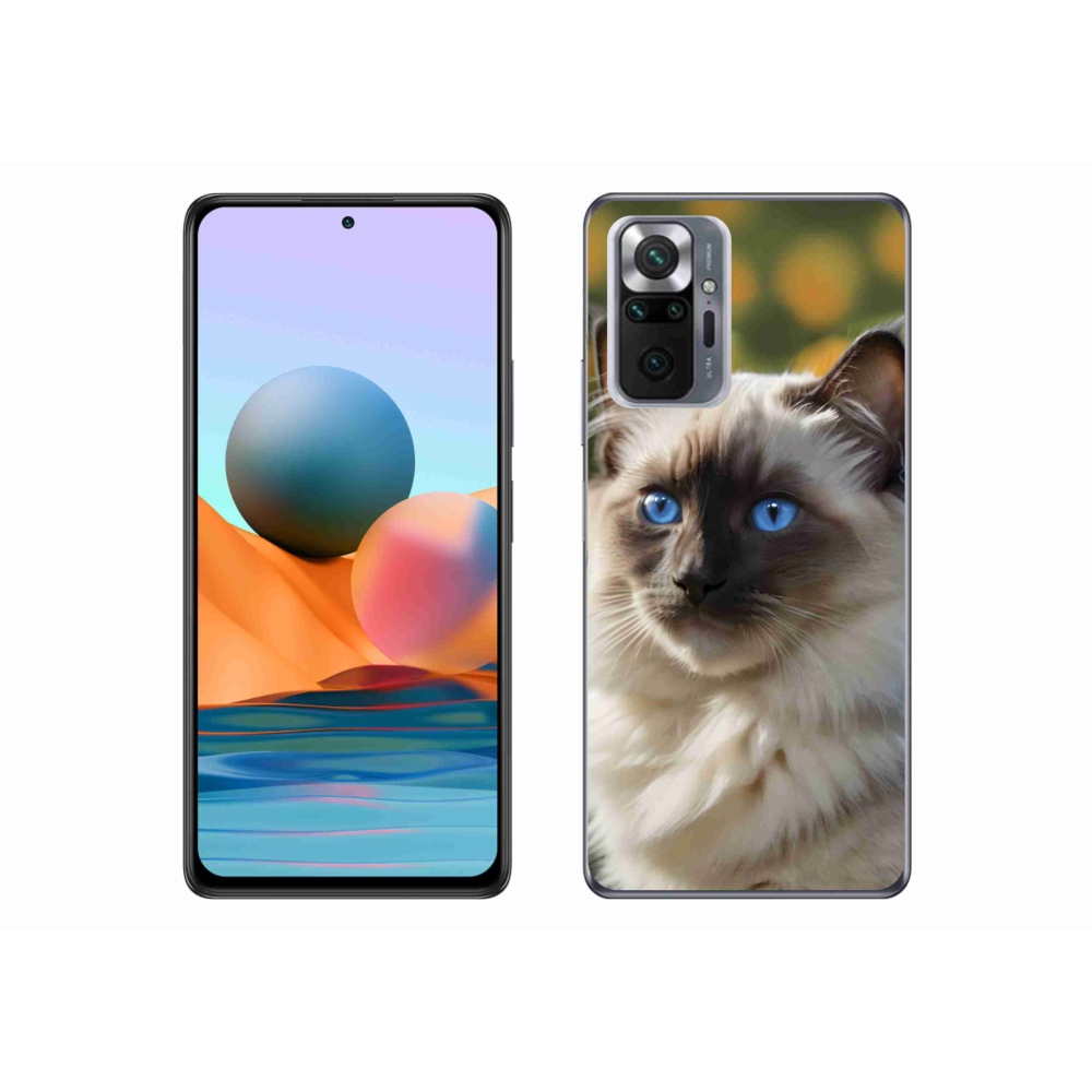 Gélový kryt mmCase na Xiaomi Redmi Note 10 Pro - biely ragdoll