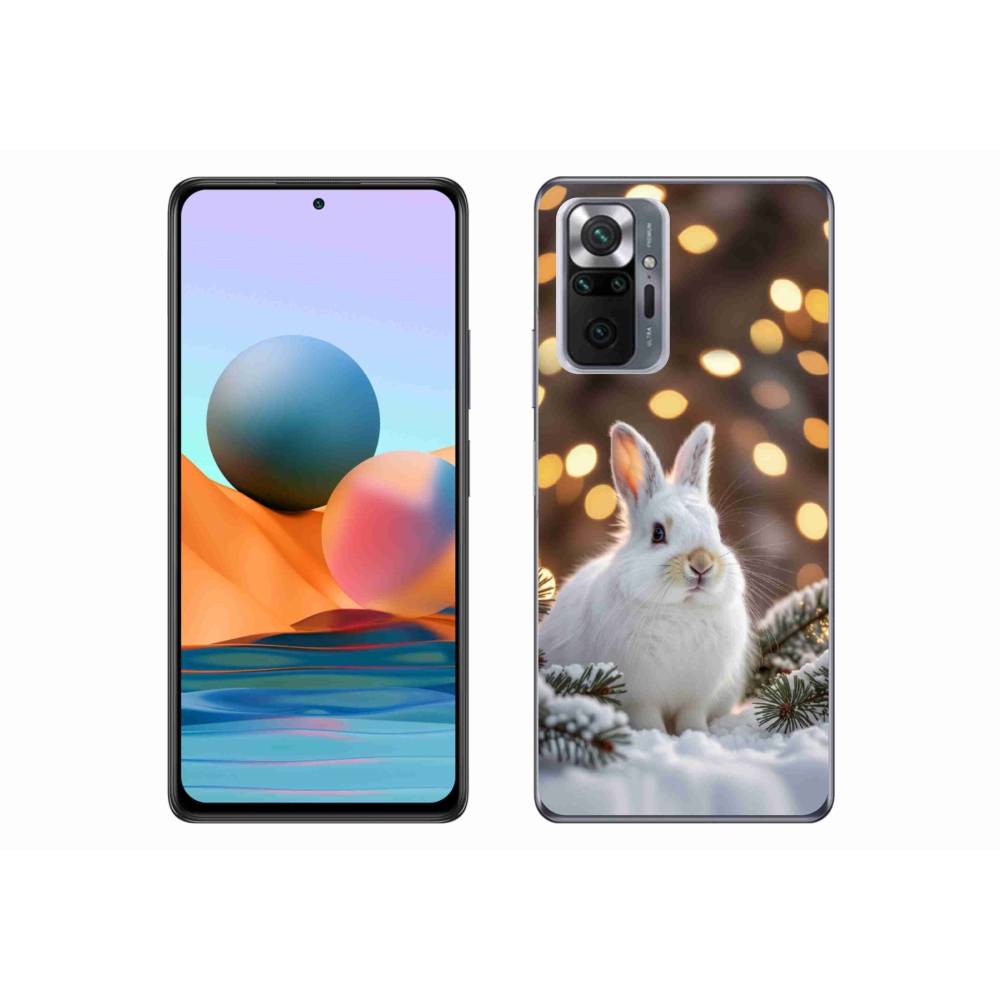 Gélový kryt mmCase na Xiaomi Redmi Note 10 Pro - biely zajac
