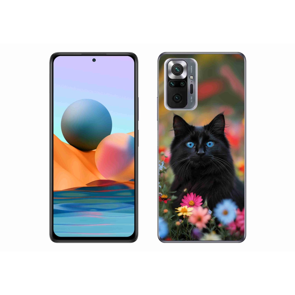 Gélový kryt mmCase na Xiaomi Redmi Note 10 Pro - čierne mačiatko 4