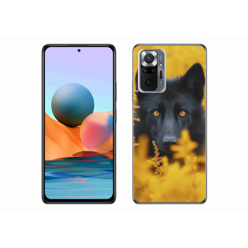 Gélový kryt mmCase na Xiaomi Redmi Note 10 Pro - čierny vlk 2