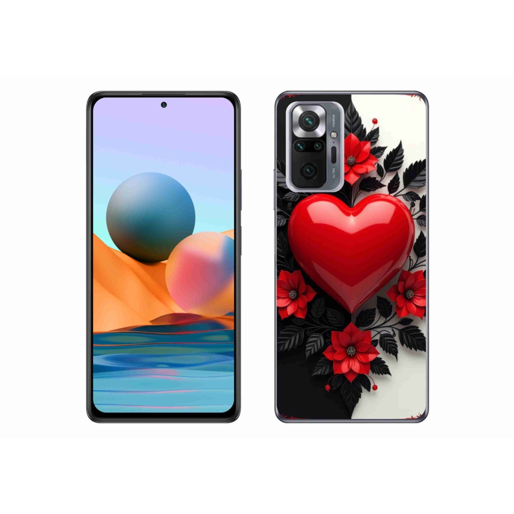 Gélový kryt mmCase na Xiaomi Redmi Note 10 Pro - červené srdce