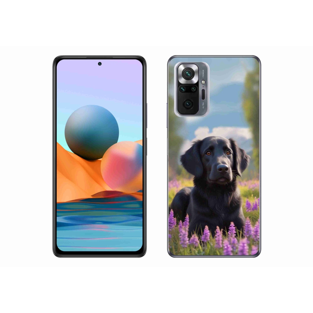 Gélový kryt mmCase na Xiaomi Redmi Note 10 Pro - elegantný čierny retriever