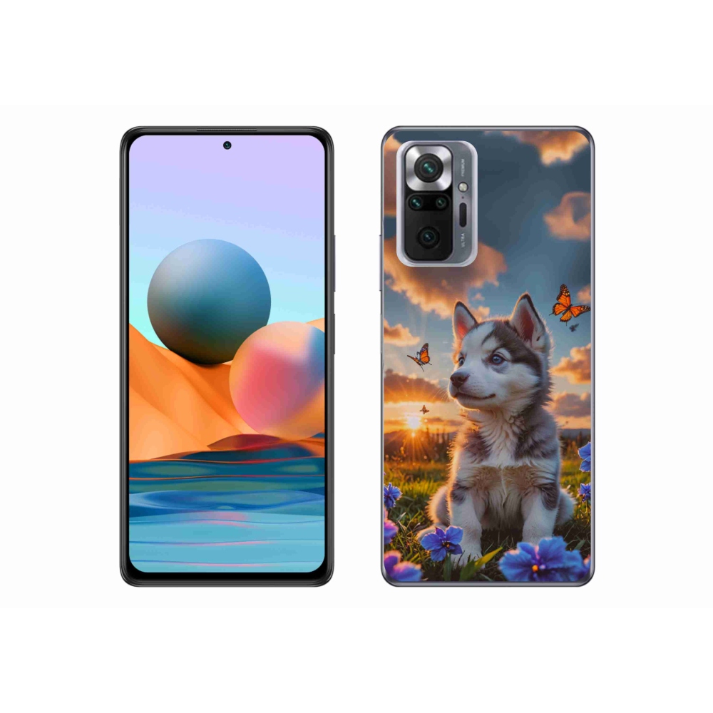 Gélový kryt mmCase na Xiaomi Redmi Note 10 Pro - husky pri západe slnka