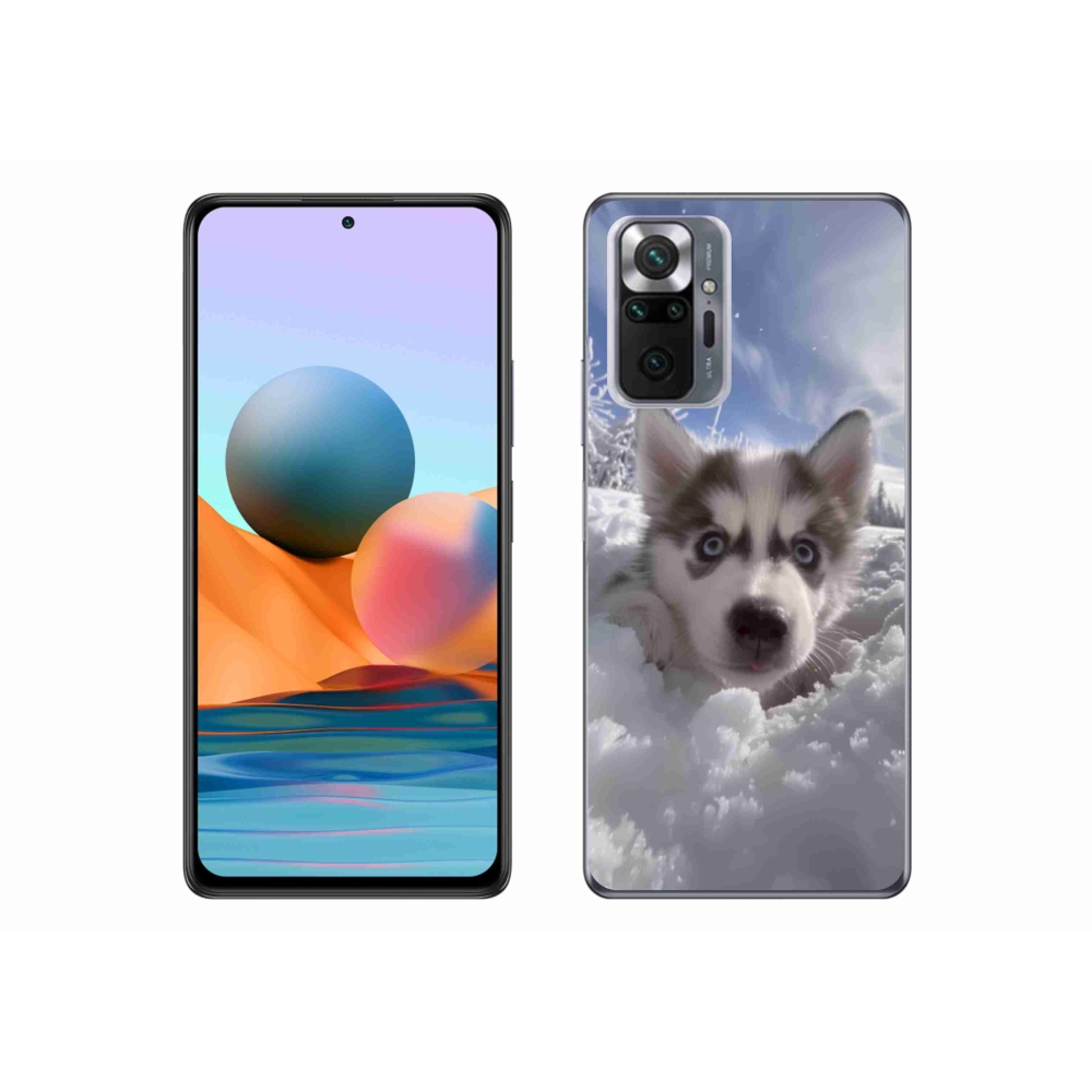 Gélový kryt mmCase na Xiaomi Redmi Note 10 Pro - husky v snehu