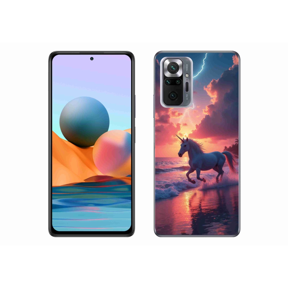 Gélový kryt mmCase na Xiaomi Redmi Note 10 Pro - jednorožec na pláži
