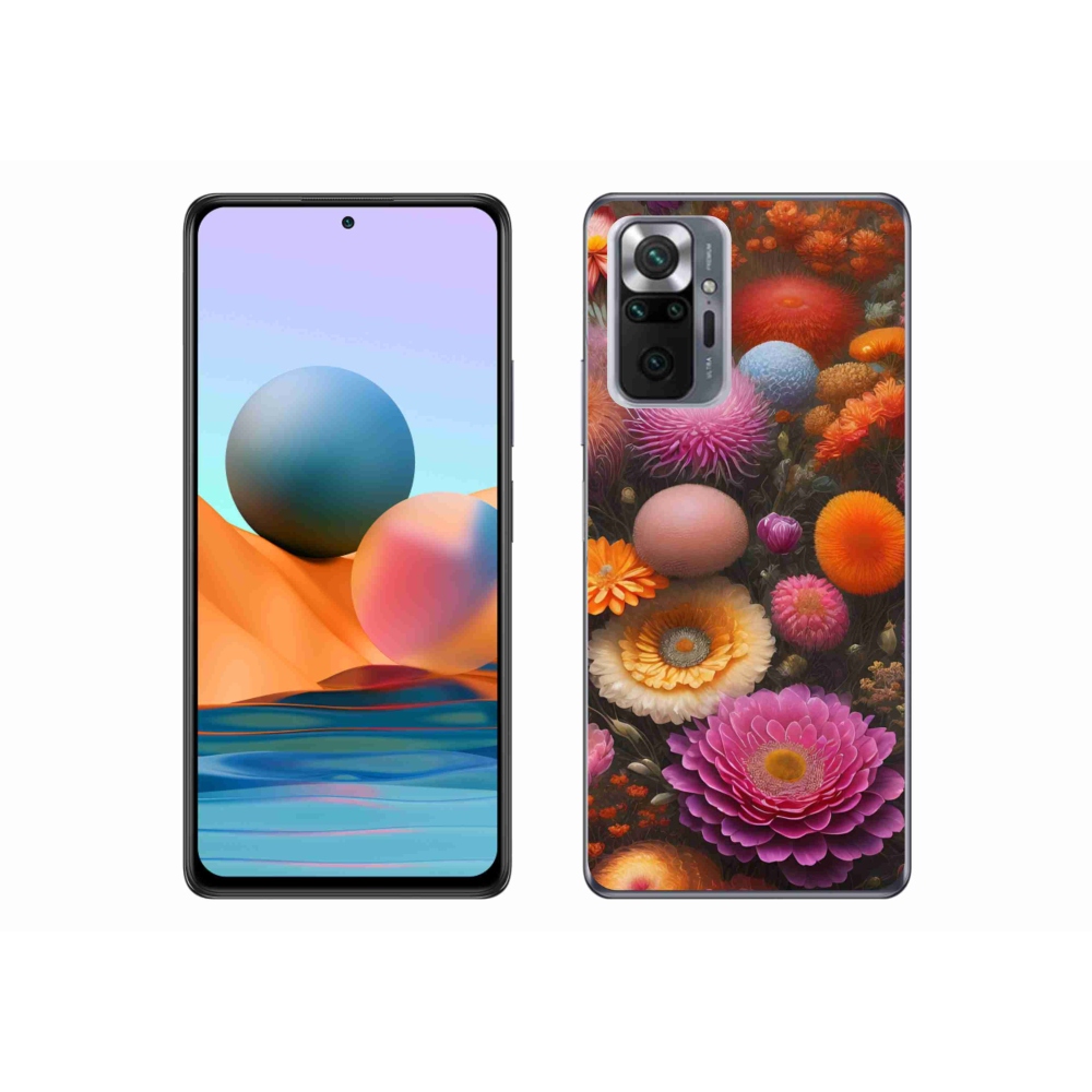 Gélový kryt mmCase na Xiaomi Redmi Note 10 Pro - kvetinová kompozícia