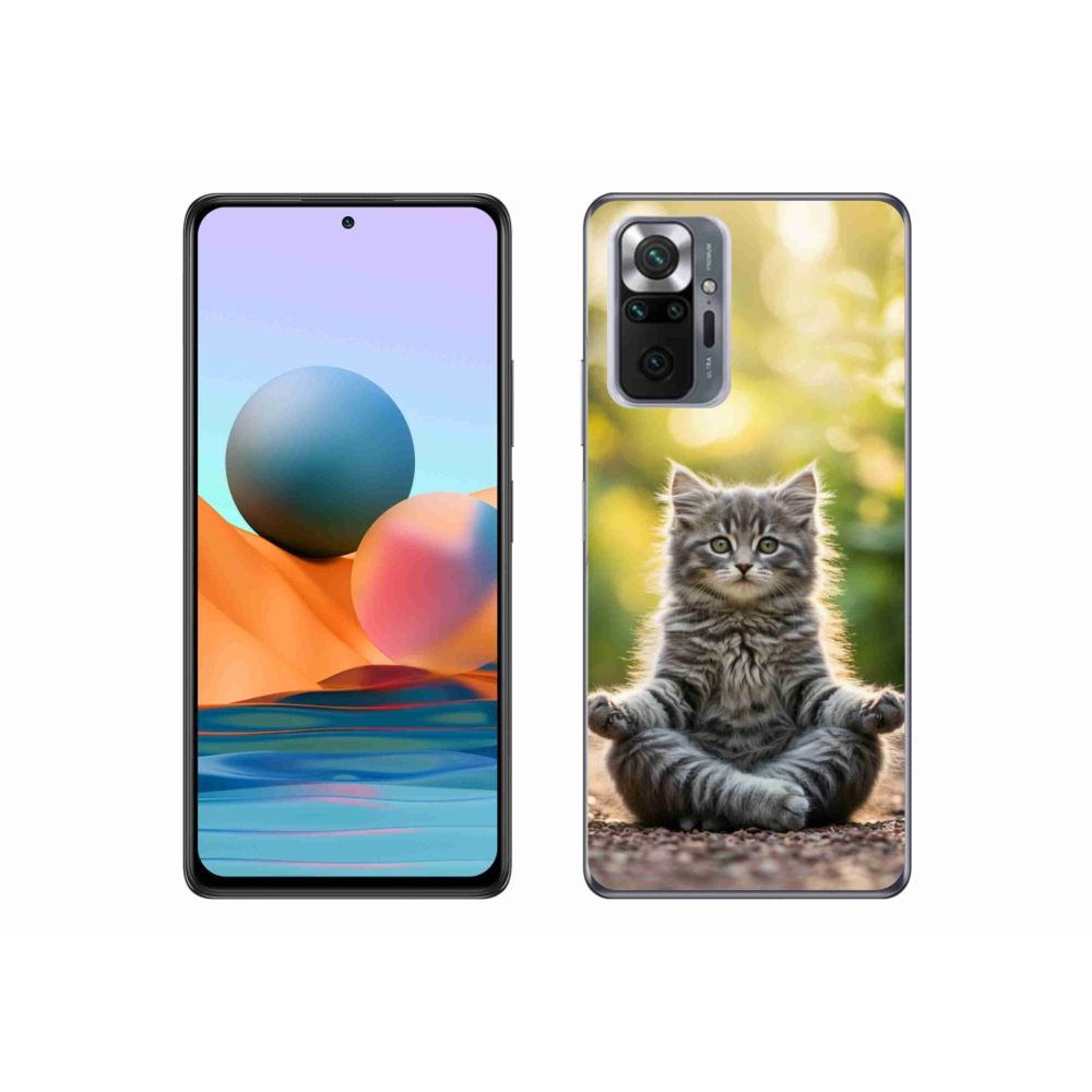 Gélový kryt mmCase na Xiaomi Redmi Note 10 Pro - meditujúce mačiatko