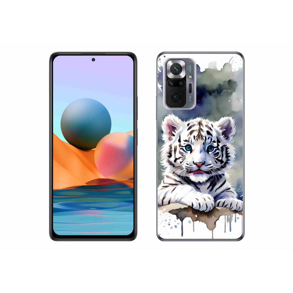 Gélový kryt mmCase na Xiaomi Redmi Note 10 Pro - mláďa bieleho tigra
