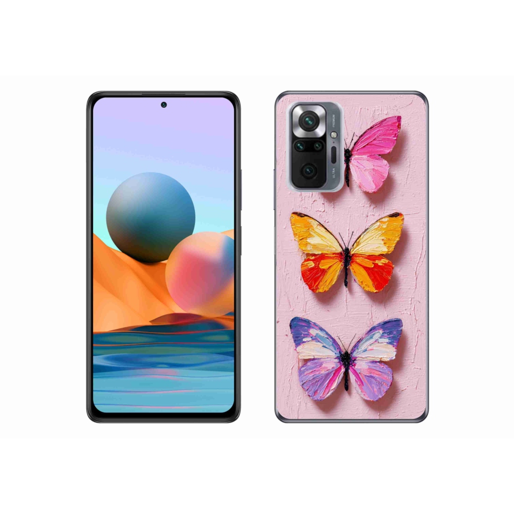 Gélový kryt mmCase na Xiaomi Redmi Note 10 Pro - motýlia trojica