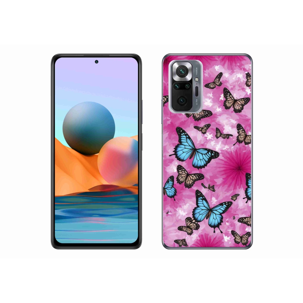 Gélový kryt mmCase na Xiaomi Redmi Note 10 Pro - motýlia záhrada