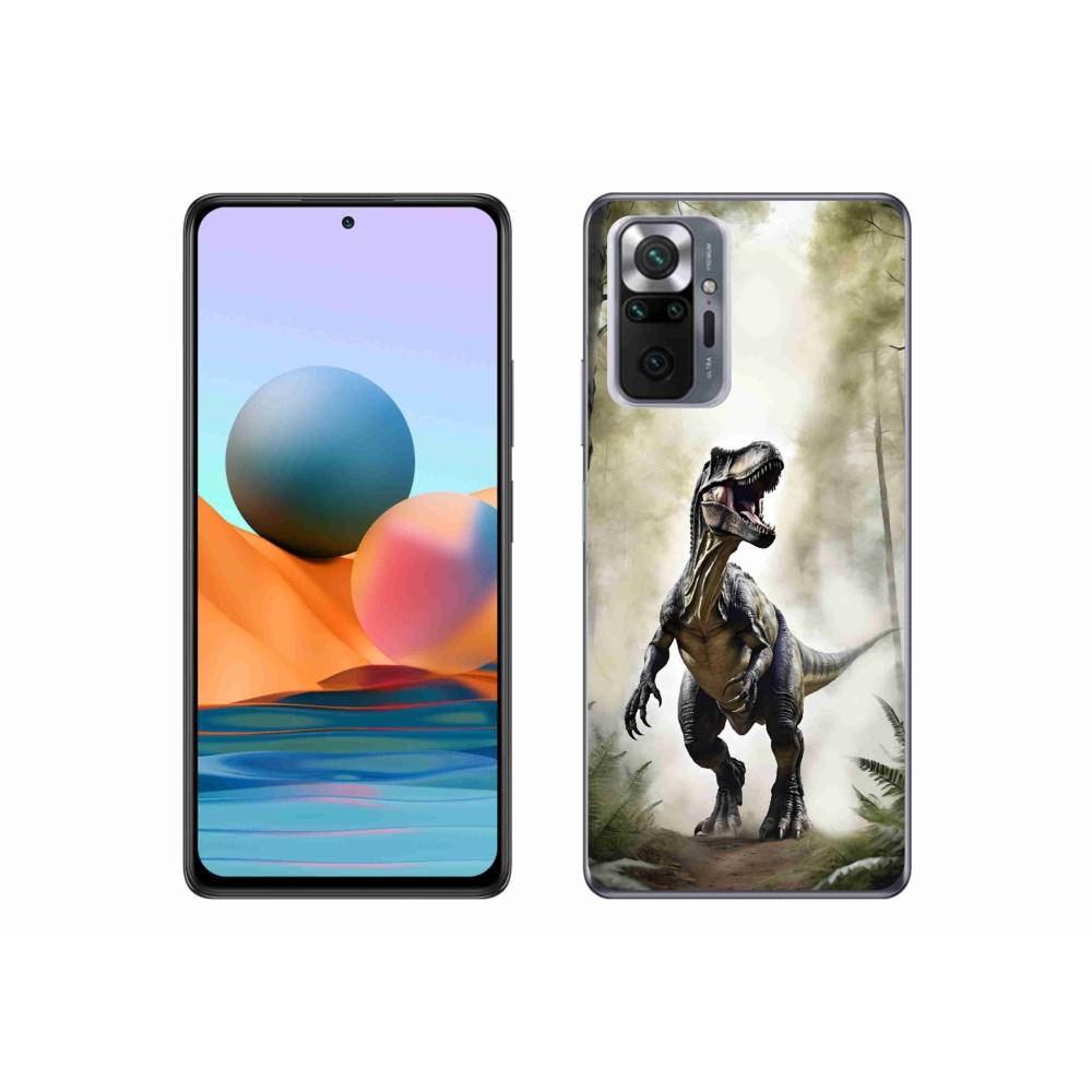 Gélový kryt mmCase na Xiaomi Redmi Note 10 Pro - naštvaný T-Rex