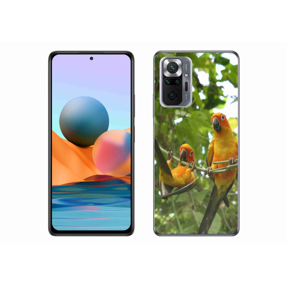 Gélový kryt mmCase na Xiaomi Redmi Note 10 Pro - papagáje aratingy