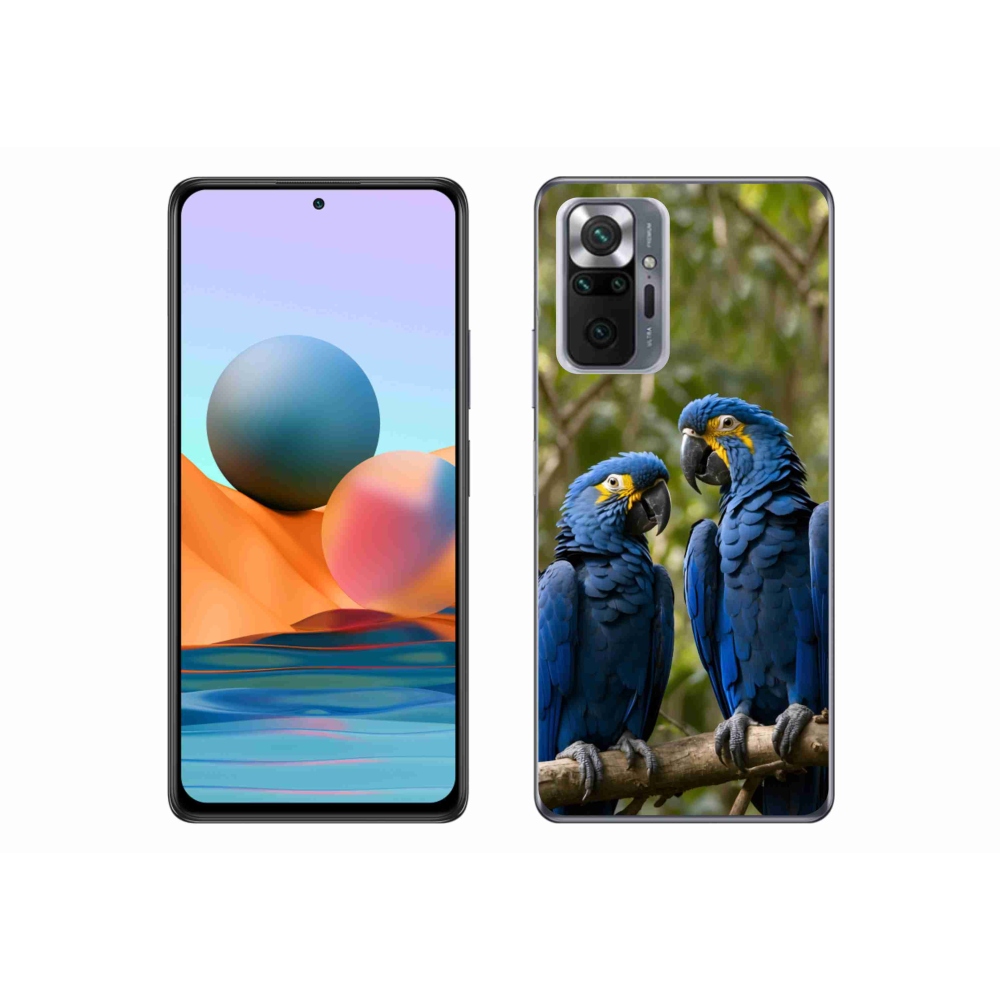Gélový kryt mmCase na Xiaomi Redmi Note 10 Pro - papagájové duo