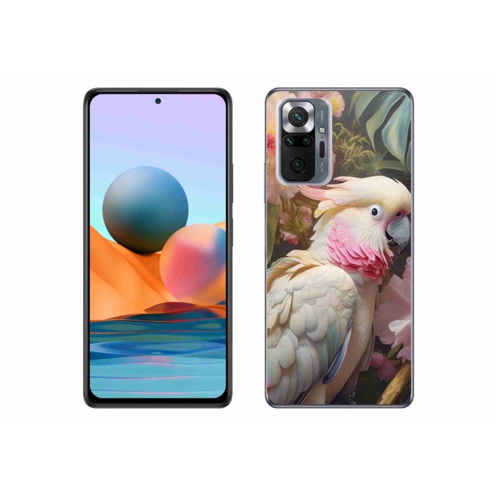 Gélový kryt mmCase na Xiaomi Redmi Note 10 Pro - papagáj kakadu ružový 2