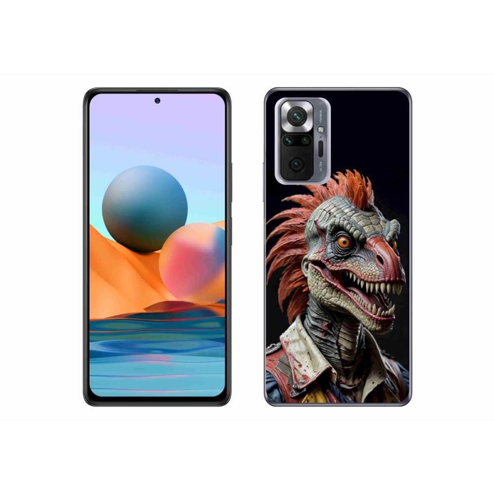 Gélový kryt mmCase na Xiaomi Redmi Note 10 Pro - punk dinosaurus