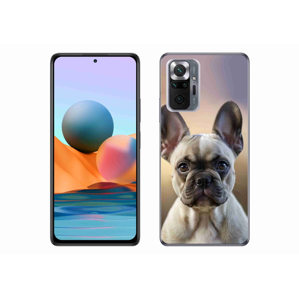 Gélový kryt mmCase na Xiaomi Redmi Note 10 Pro - roztomilý francúzsky buldoček