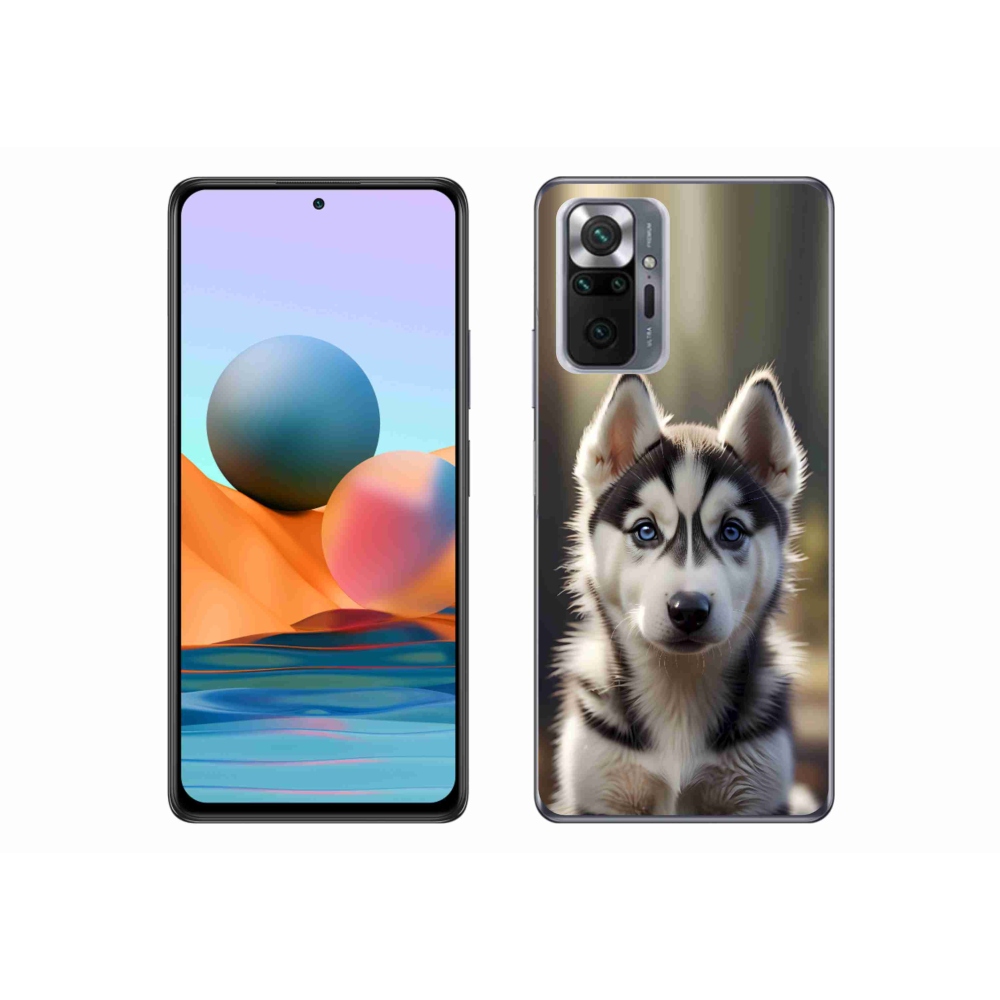 Gélový kryt mmCase na Xiaomi Redmi Note 10 Pro - roztomilý sibírsky husky