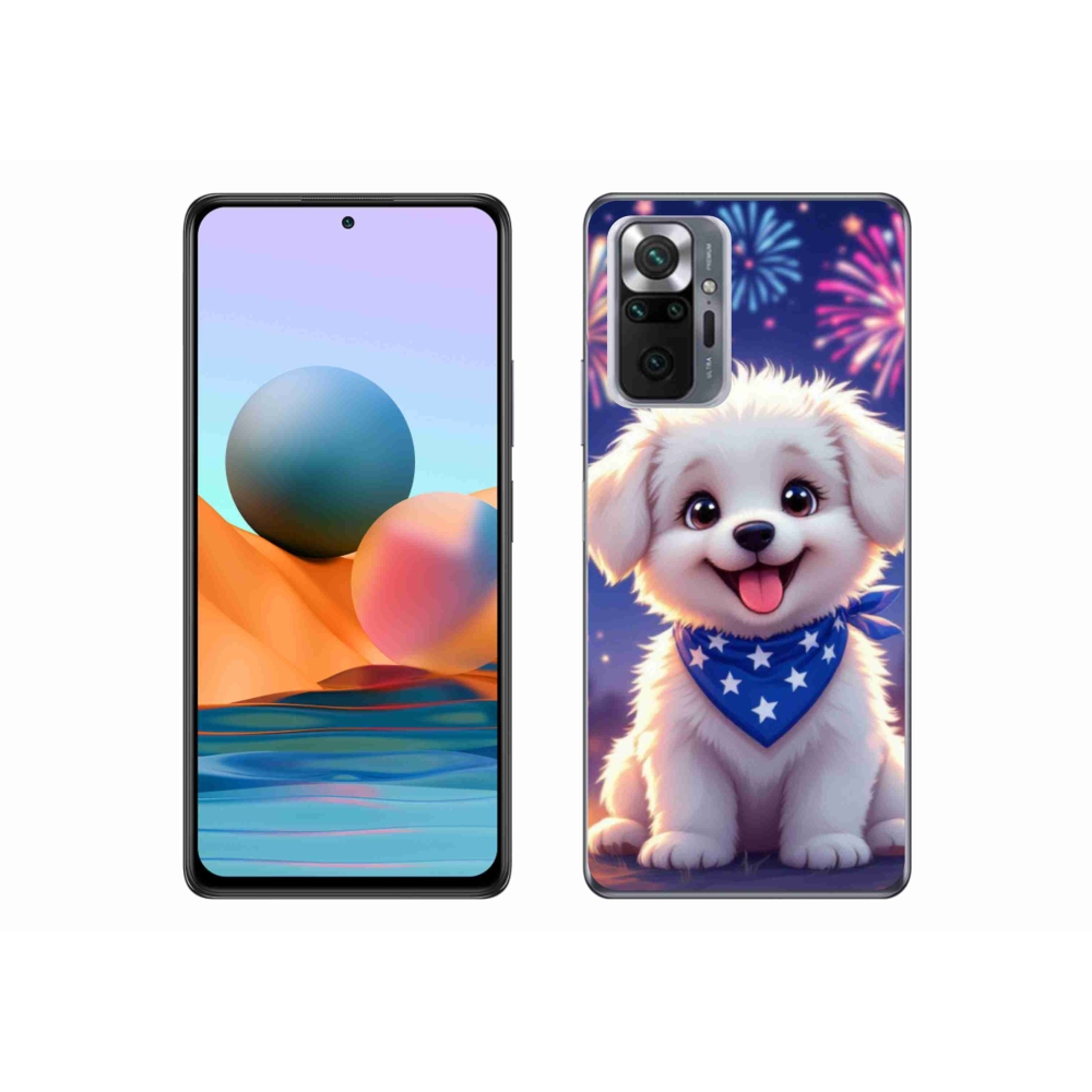 Gélový kryt mmCase na Xiaomi Redmi Note 10 Pro - slávnostné šteňa