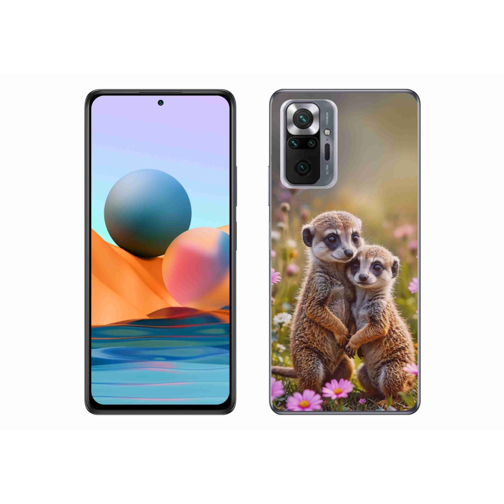 Gélový kryt mmCase na Xiaomi Redmi Note 10 Pro - surikatí duo