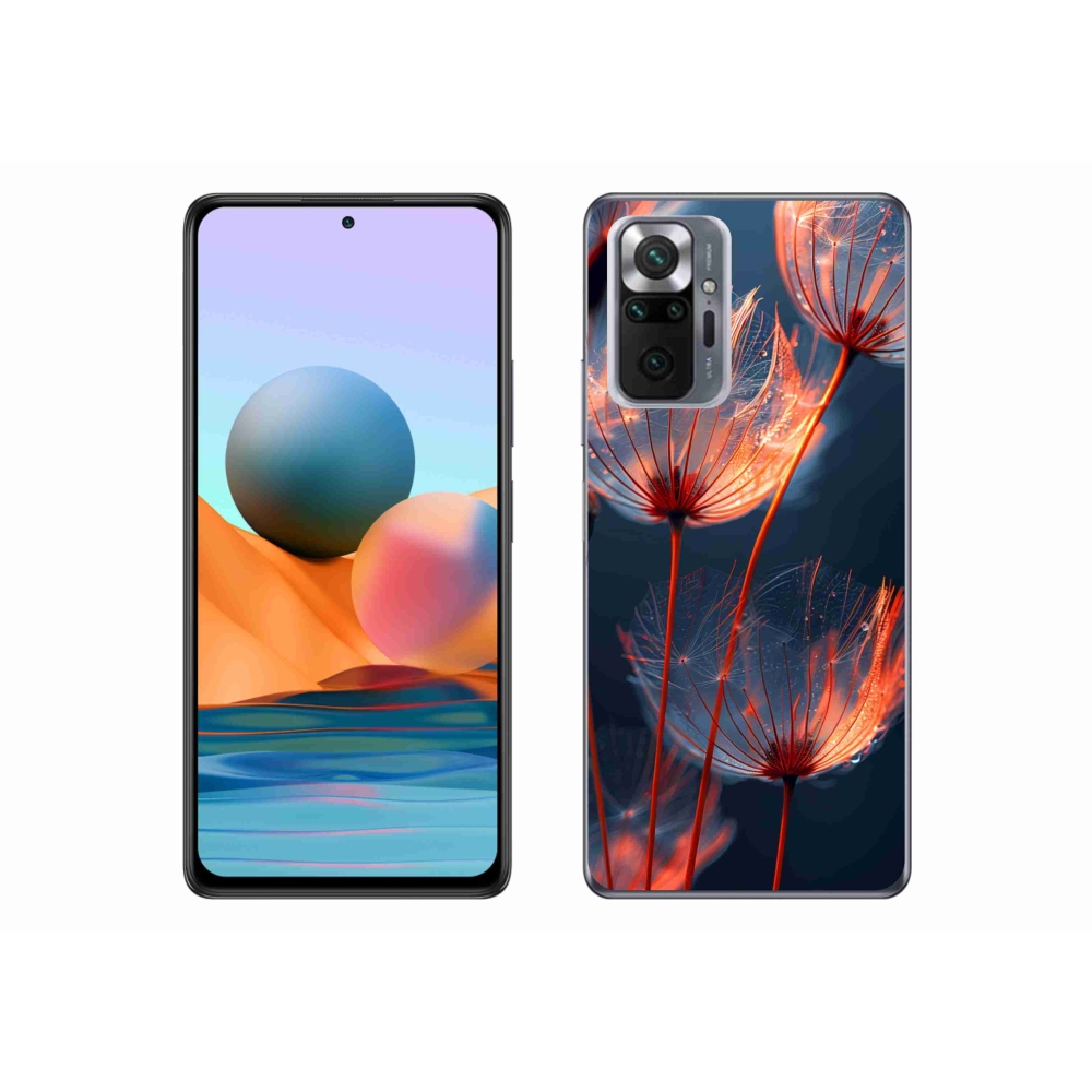 Gélový kryt mmCase na Xiaomi Redmi Note 10 Pro - svetielkujúce páperie