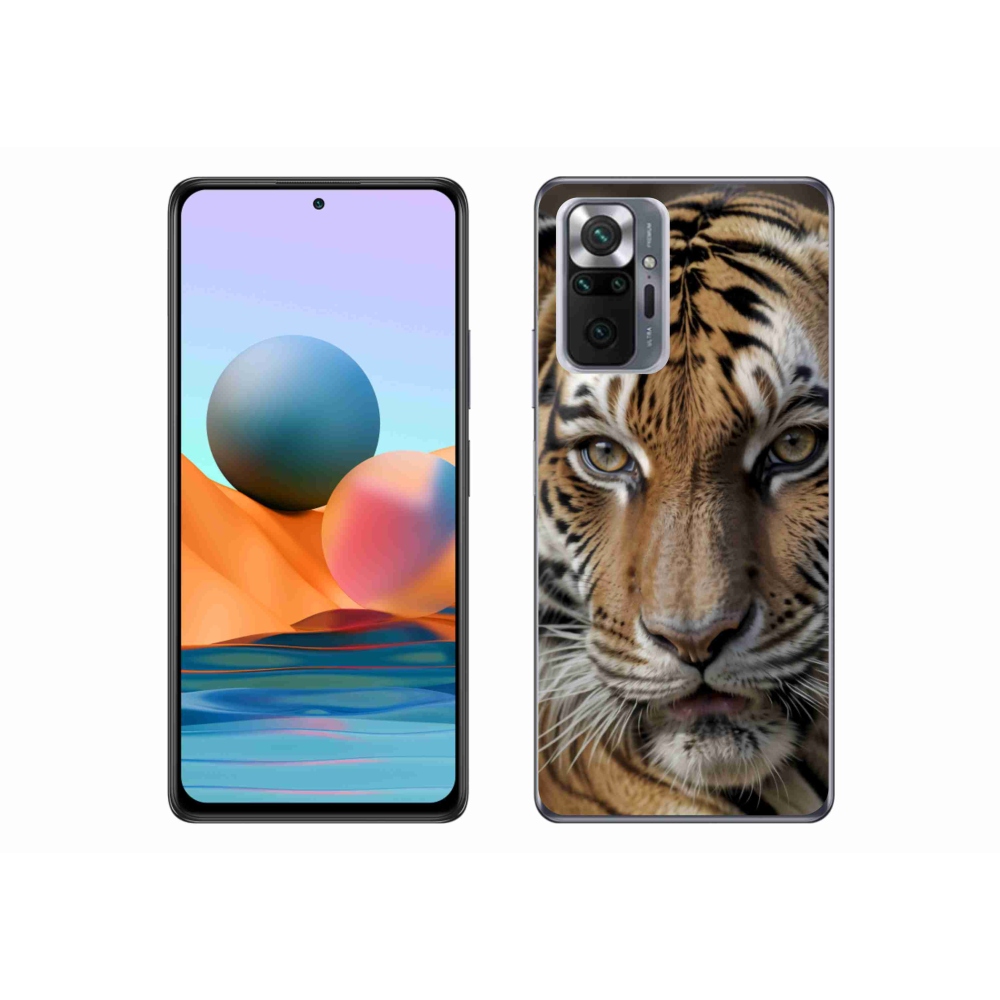 Gélový kryt mmCase na Xiaomi Redmi Note 10 Pro - tigrie pohľad