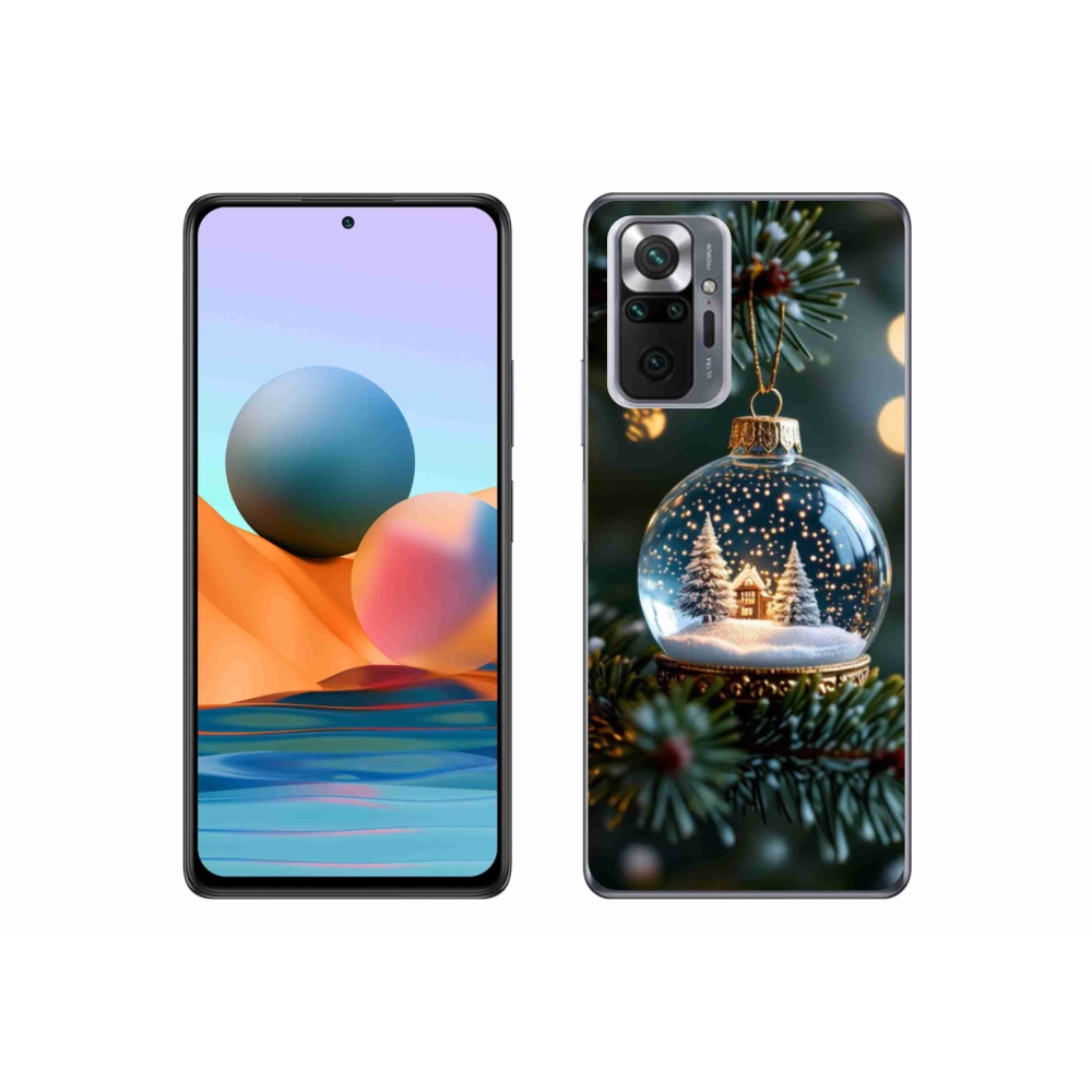 Gélový kryt mmCase na Xiaomi Redmi Note 10 Pro - vianočné gule 2