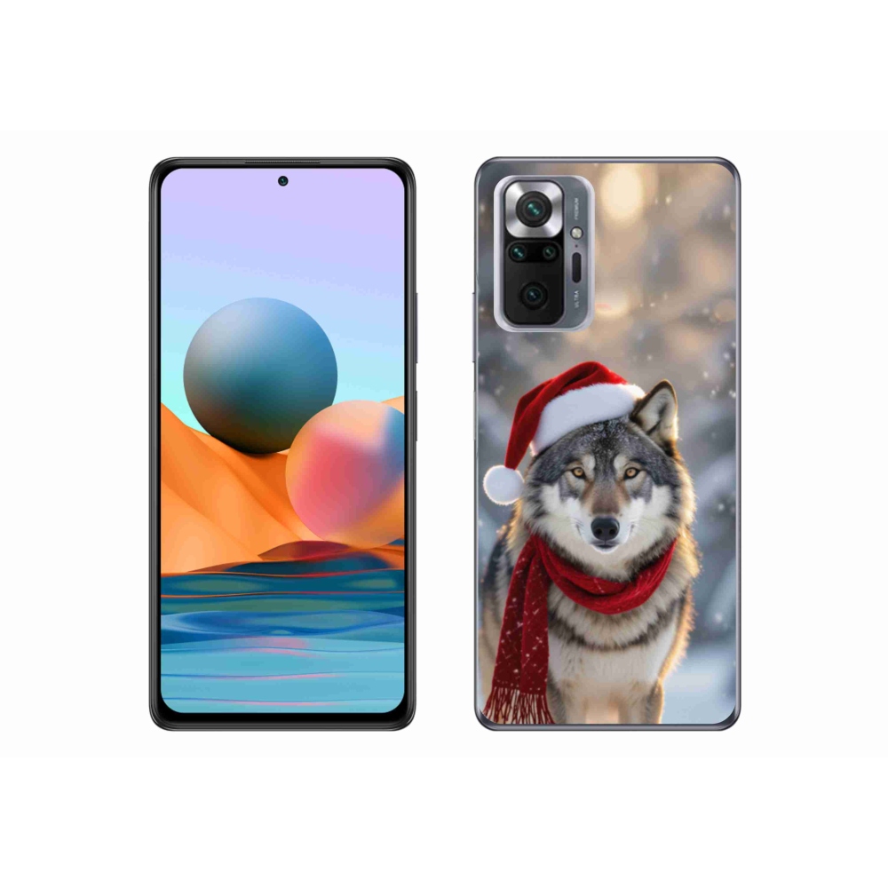 Gélový kryt mmCase na Xiaomi Redmi Note 10 Pro - vianočný vlk