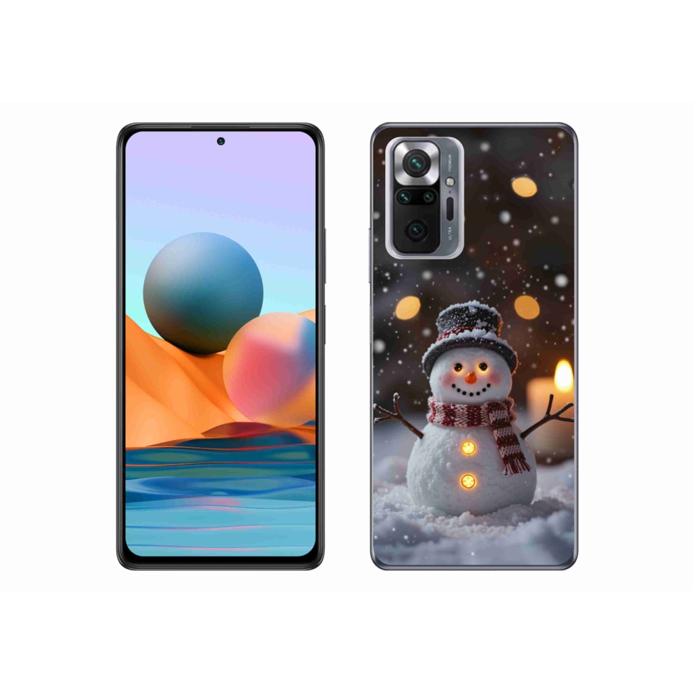Gélový kryt mmCase na Xiaomi Redmi Note 10 Pro - veselý snehuliak
