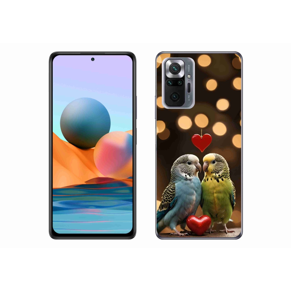 Gélový kryt mmCase na Xiaomi Redmi Note 10 Pro - zamilovaní papagáje