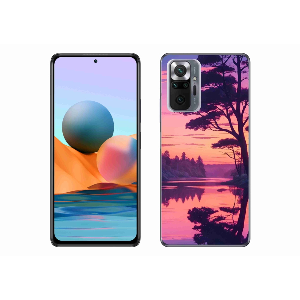 Gélový kryt mmCase na Xiaomi Redmi Note 10 Pro - západ slnka nad jazerom