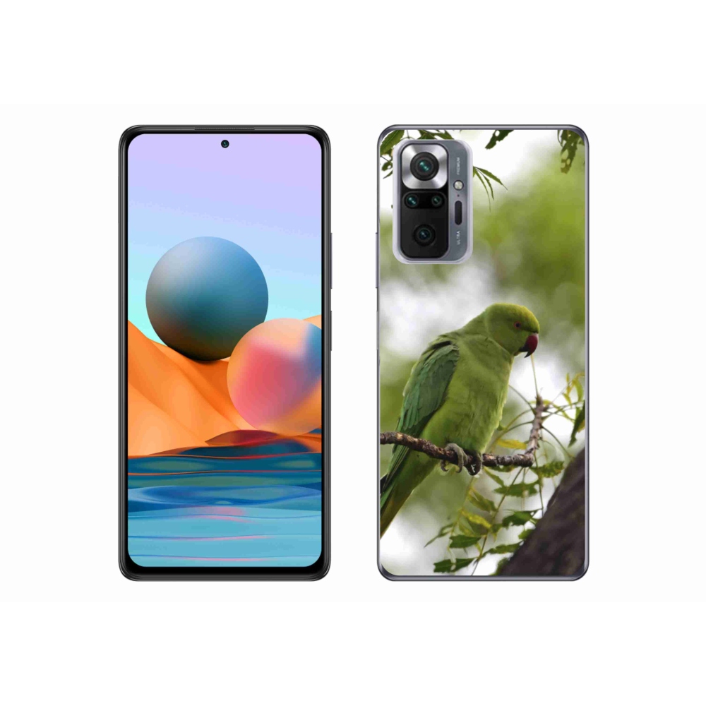 Gélový kryt mmCase na Xiaomi Redmi Note 10 Pro - zelený papagáj
