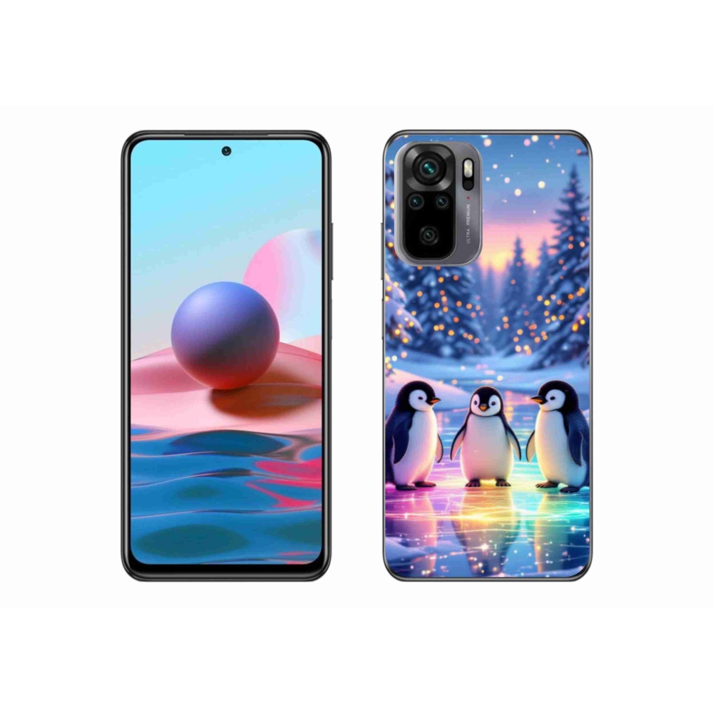 Gélový kryt mmCase na Xiaomi Redmi Note 10 - tučniaky