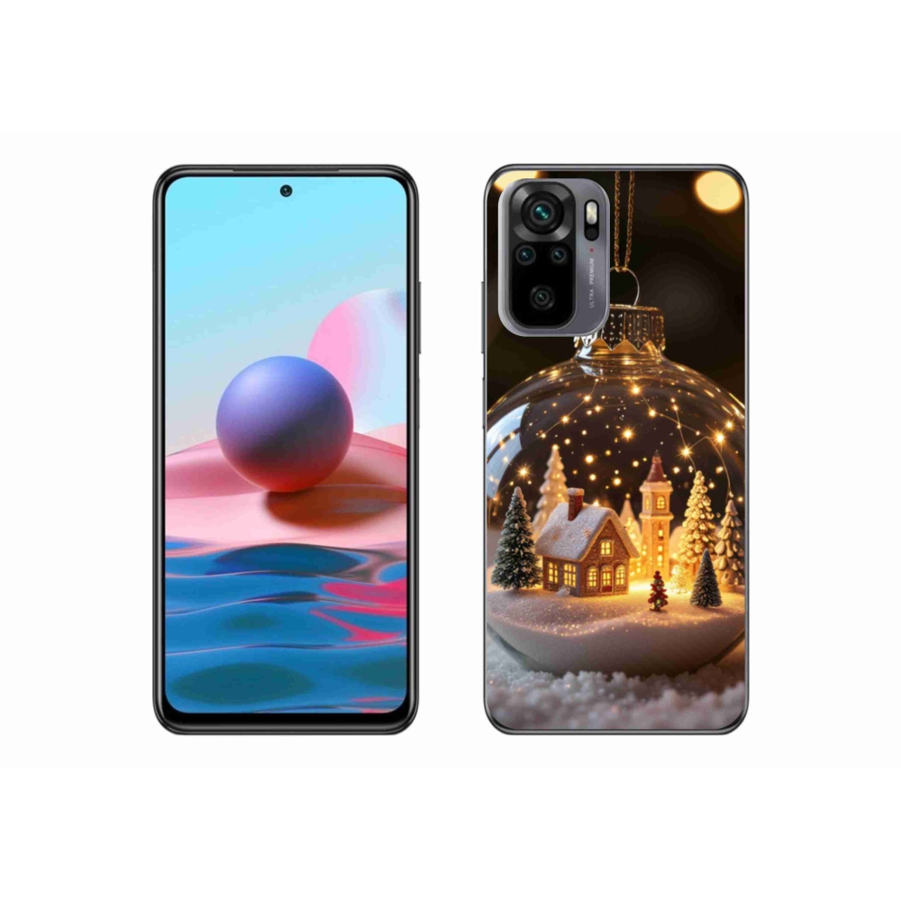 Gélový kryt mmCase na Xiaomi Redmi Note 10 - vianočné gule 3