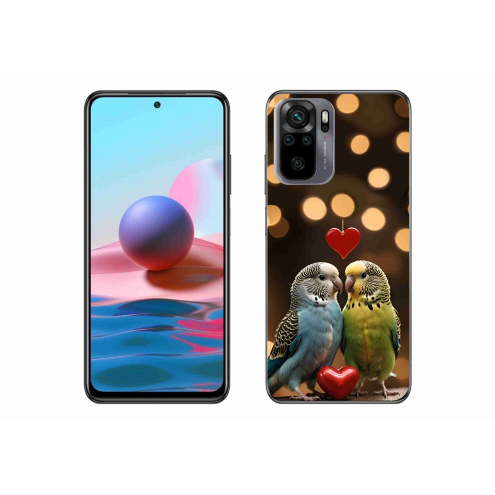 Gélový kryt mmCase na Xiaomi Redmi Note 10 - zamilovaní papagáje
