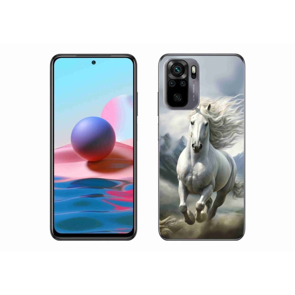 Gélový kryt mmCase na Xiaomi Redmi Note 10S - bežiaci biely kôň 3