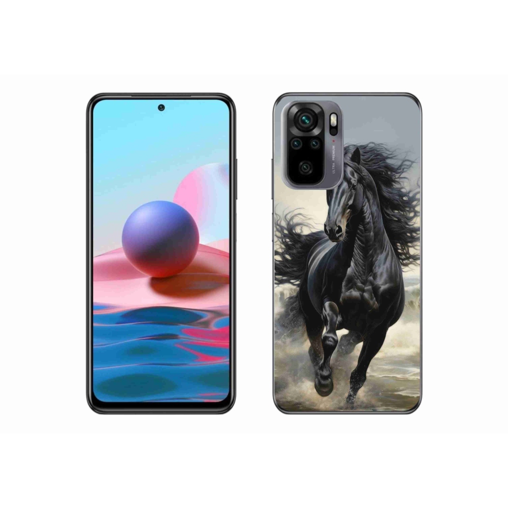 Gélový kryt mmCase na Xiaomi Redmi Note 10S - bežiaci čierny kôň