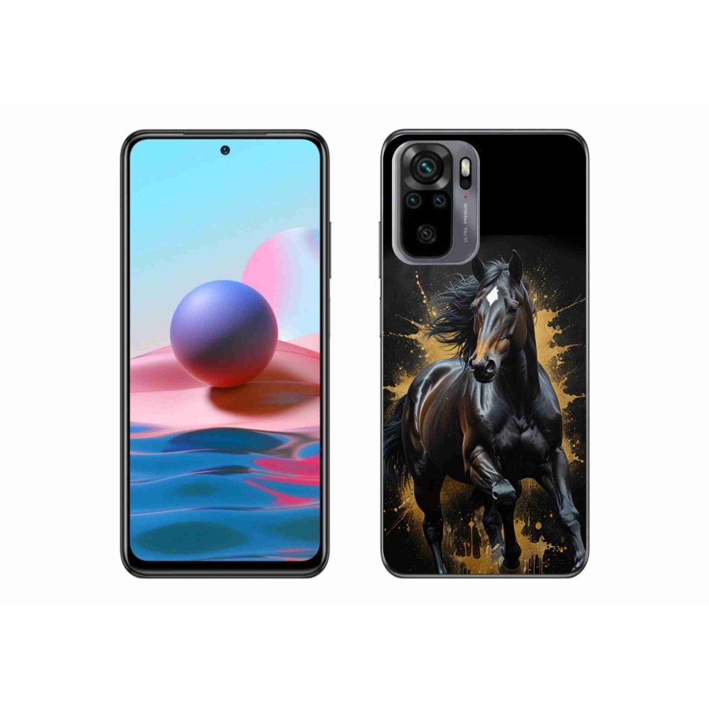 Gélový kryt mmCase na Xiaomi Redmi Note 10S - elegantný čierny žrebec