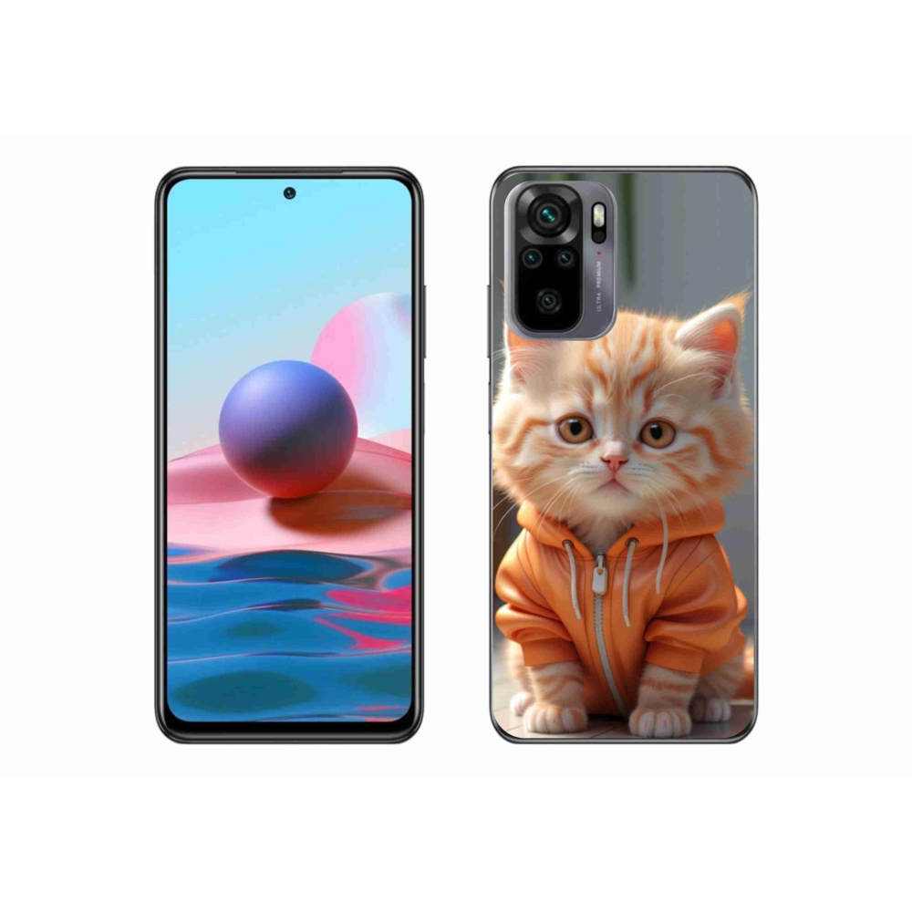 Gélový kryt mmCase na Xiaomi Redmi Note 10S - mačiatko v mikine