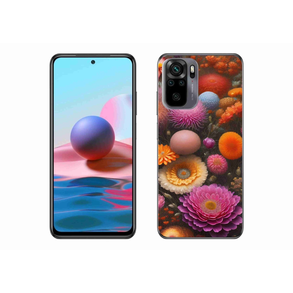 Gélový kryt mmCase na Xiaomi Redmi Note 10S - kvetinová kompozícia